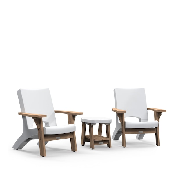 Mesa Chair x2 & Table Set - White